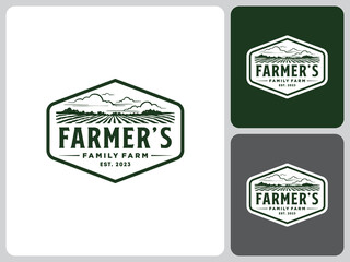 vector logo farmer
