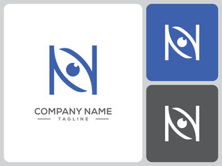 vector logo N eye