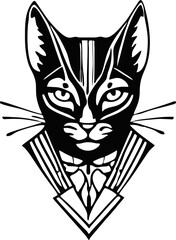 Modern Cat Logo – Minimalist and Elegant Cat Design Cat Illustration