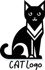 Modern Cat Logo – Minimalist and Elegant Cat Design Cat Illustration