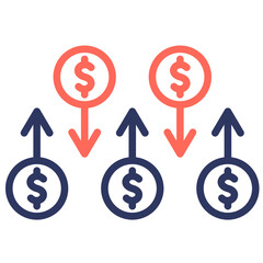 Dollar Cost Average Icon