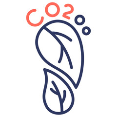 Obraz premium Carbon Footprint Icon