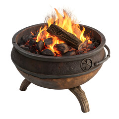 fire in the fireplace