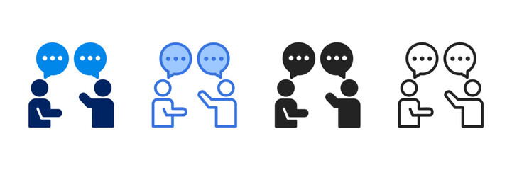Conversation  Icon Set Different Style Collection 
