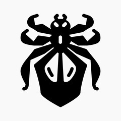 Design Illustration graphic of leaf beetle icon with glyph style. Suitable for UI, mobile design, web design, etc.