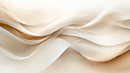 Obraz premium Abstract flowing beige and cream curves