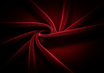 Crimson Velvet: Swirling Drapes of Luxurious Texture