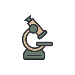 Stylized Microscope Depiction For Scientific Study And Exploration
