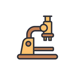 Stylized Microscope Depiction For Scientific Research And Discovery
