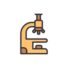 Stylized Microscope Illustration For Scientific Or Educational Purposes