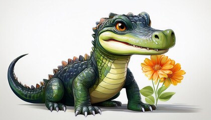 Obraz premium Niedliches Krokodil, 3d - Chibi