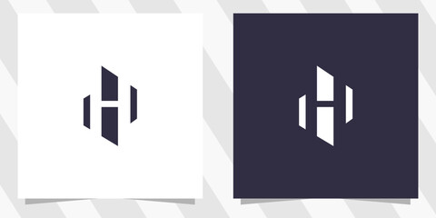 letter h logo design vector