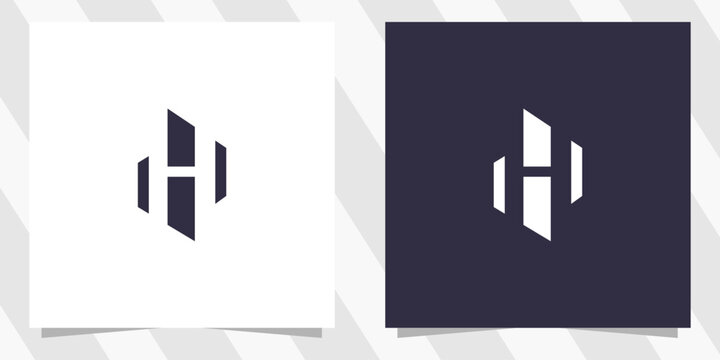 letter h logo design vector