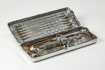Vintage Micro Surgery Kit with Reusable Syringe and Needles