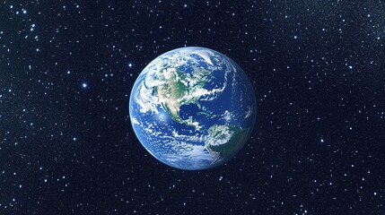 Obraz premium Background of Earth from Space with a Blue Sky and Stars