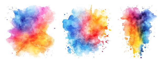 Colorful Transparent Background with Abstract Cloud Shapes and Textures