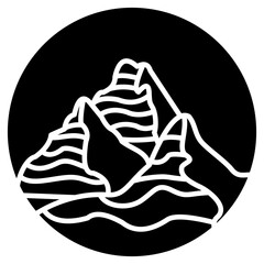  mountain glyph design concept