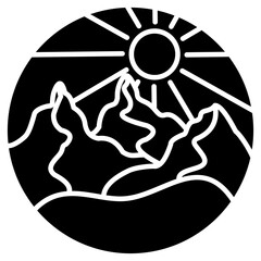  mountain glyph design concept