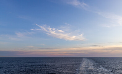 Serene Twilight Over Pacific Ocean West Coast in BC, Canada