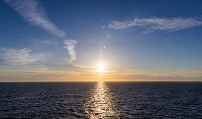 Breathtaking Sunset Over the Pacific Ocean on the West Coast of Canada