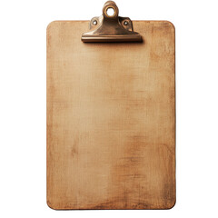 Wooden Clipboard Clea isolated on a transparent background. High quality PNG, commercial use.