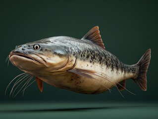 Fototapeta premium River predator The whiskerfish portrait