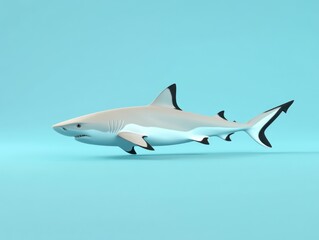 Shark figure in ocean scene