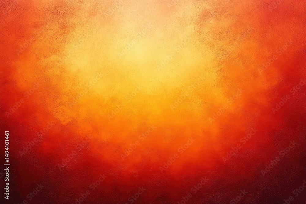 Poster abstract textured background with a gradient from bright yellow to deep red evoking warmth and inten