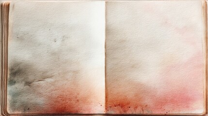 Pages de livre texturées, aquarelle, nuances de gris, rose et rouge