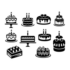 Cake Silhouettes and Icons