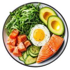 Keto Meal isolated on a transparent background. High quality PNG, commercial use.