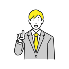指差しをしているビジネスマン