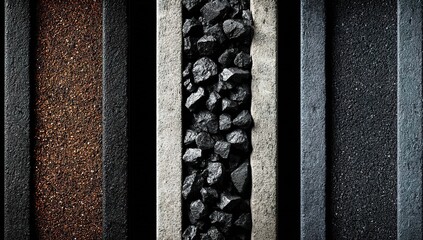 Close Up Of Multi Colored Mineral Strata