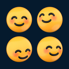 Fototapeta premium smile, face, emoji, 3d, object