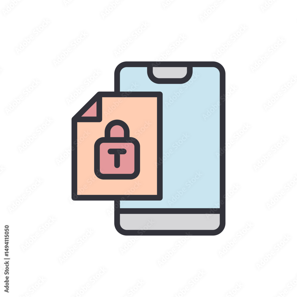 Poster secure document transmission on smartphone using encrypted data transfer protocol