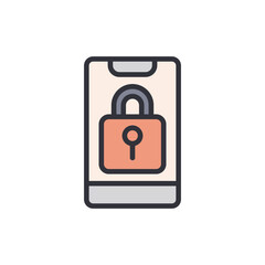 Phone Security Concept With Padlock Icon Ensuring Data Protection
