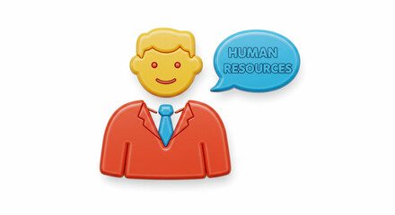 Shiny HR icon with speech bubble