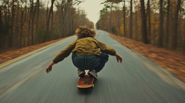 Youthful freedom on an open road. - Powered by Adobe