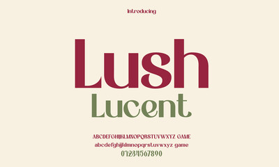 Obraz premium Lush Lucent - Elegant Serif Font