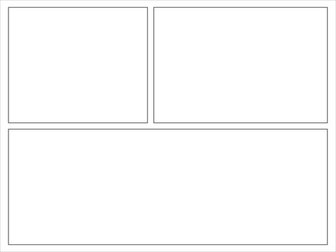 3 panel landscape comic layout