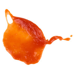 tomato ketchup isolated on white background splash