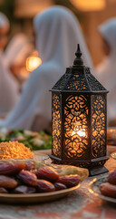 Ramadan Lantern Dates Meal Islamic Culture