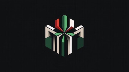 Symbole géométrique abstrait, motif stylisé
