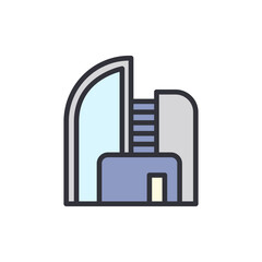 Modern Architectural Icon Representing Contemporary Urban Buildings