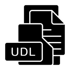Obraz premium UDL Format Icon