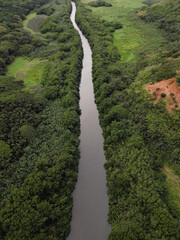 aerial view of river