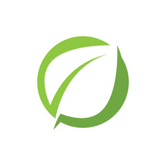 Logos of green Tree leaf ecology