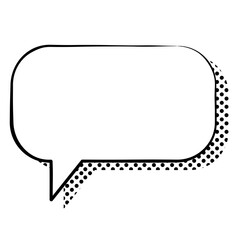 Cartoon speech bubble doodle sticker, quote message box, blank chat box element, frame border, banner	