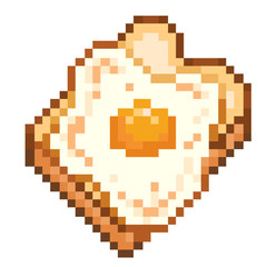 Pixel art of Egg on toast