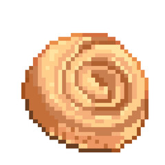 Pixel art of  cinnamon roll